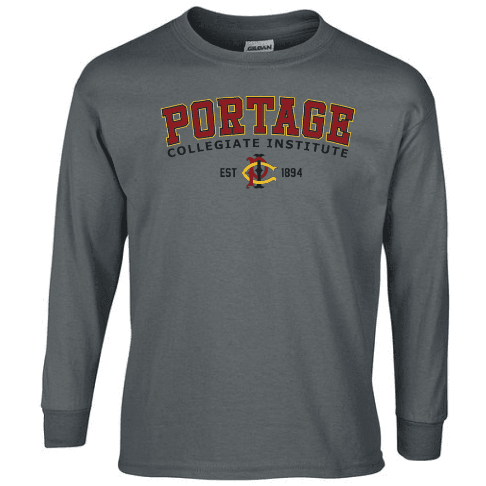 G240 Gildan Ultra Cotton Long Sleeve T-Shirt - Charcoal