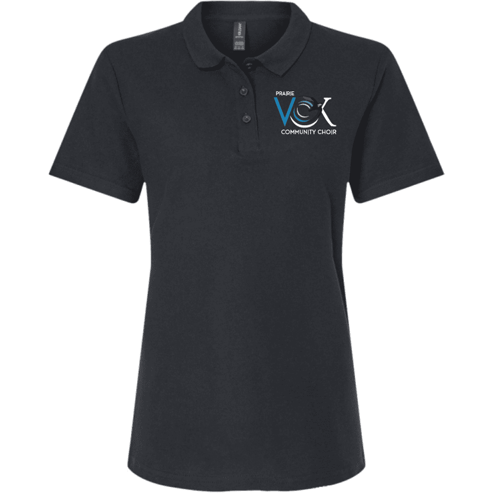 G64800L Gildan Women's Softstyle Pique Polo - Black